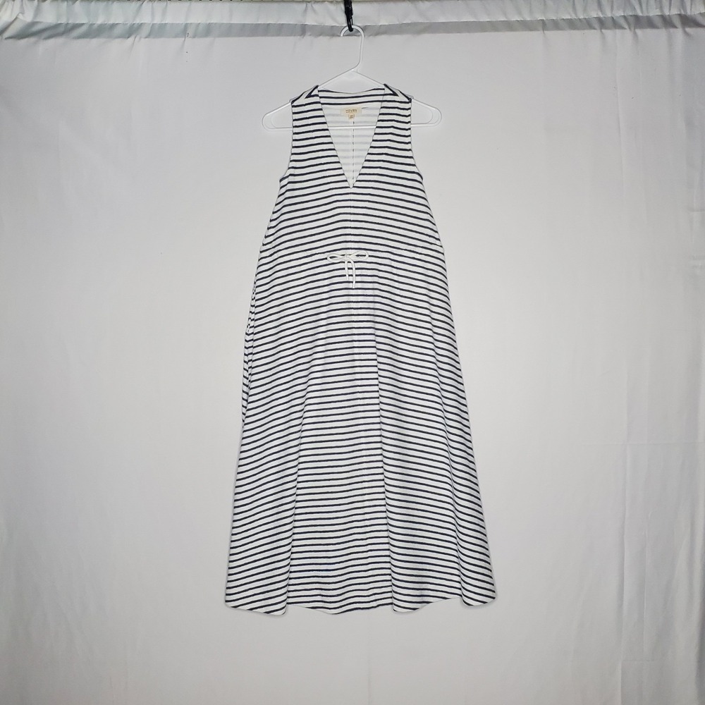 Haven Well Within Maxi Dress XXS Nautical Stripe Terrycloth Tie Preppy Beach